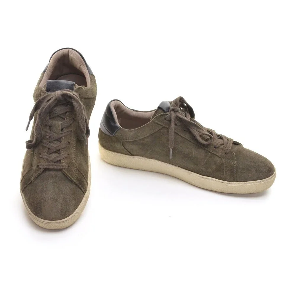 Men AllSaints Jaimee Green Suede Low Top Sneaker 42 / 9